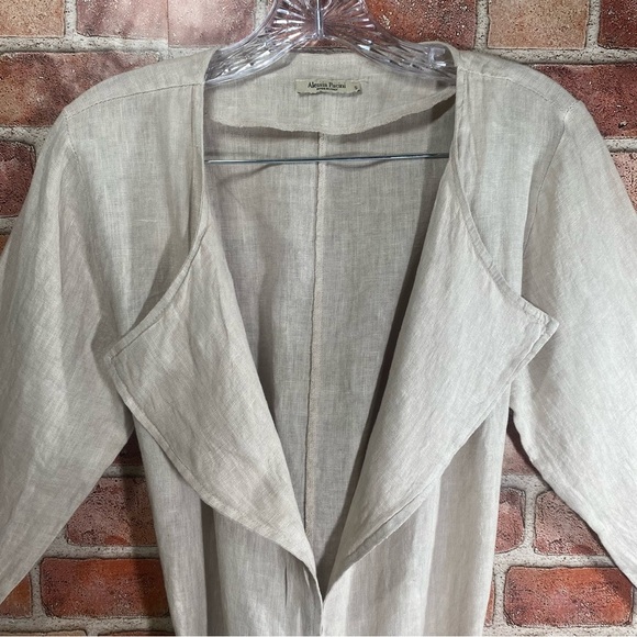 Alessia Pacini 100 Linen Open Front Cardigan size Small - Picture 4 of 7